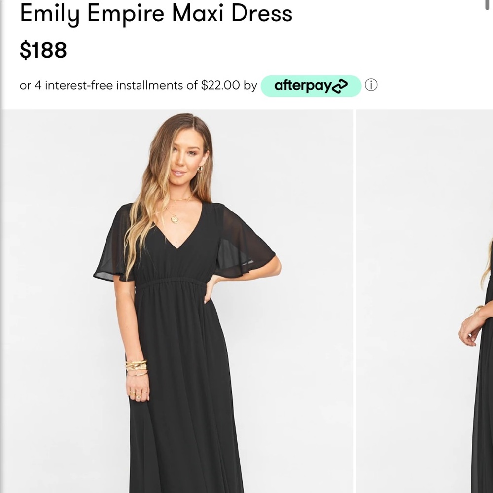 Black Emily Empire Maxi Dress Show Me Your MuMu